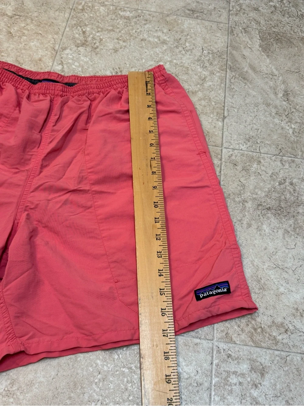 Patagonia Men’s Baggies Bundle 2 Pairs Pink Coral Hiking Outdoor Shorts Large